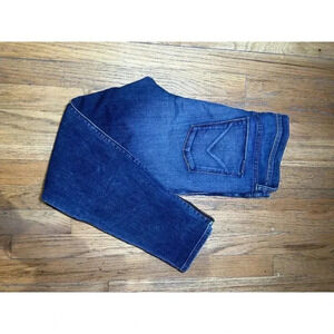 Hudson Nico Mid Rise Skinny Crop Jeans Women's Size 32 Ankle Zip Denim